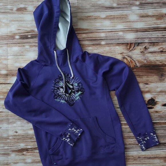 Purple Volcom Zip Up Sweater - Picture 1 of 6
